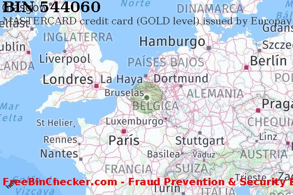 544060 MASTERCARD credit Belgium BE Lista de BIN