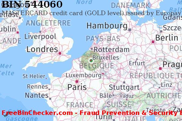 544060 MASTERCARD credit Belgium BE BIN Liste 