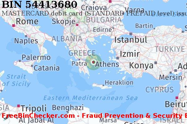 54413680 MASTERCARD debit Greece GR BIN Lijst