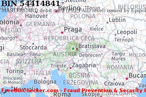 54414841 MASTERCARD debit Austria AT Lista BIN