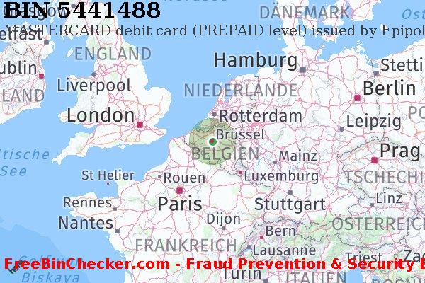 5441488 MASTERCARD debit Belgium BE BIN-Liste