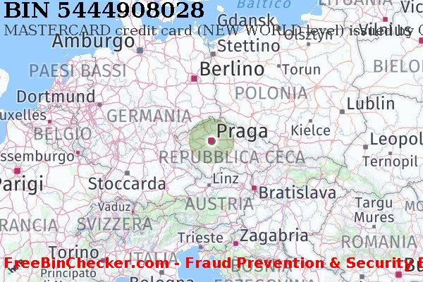 5444908028 MASTERCARD credit Czech Republic CZ Lista BIN