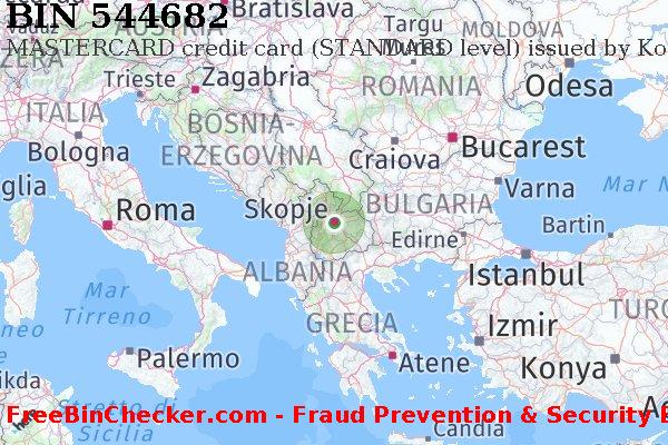 544682 MASTERCARD credit Macedonia MK Lista BIN