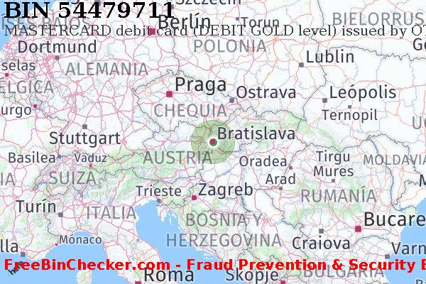 54479711 MASTERCARD debit Slovakia (Slovak Republic) SK Lista de BIN