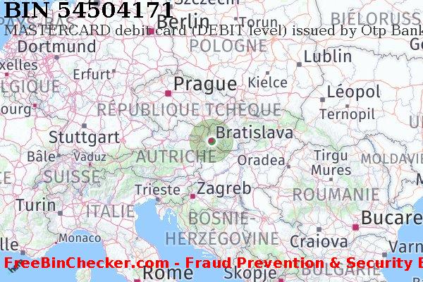 54504171 MASTERCARD debit Slovakia (Slovak Republic) SK BIN Liste 