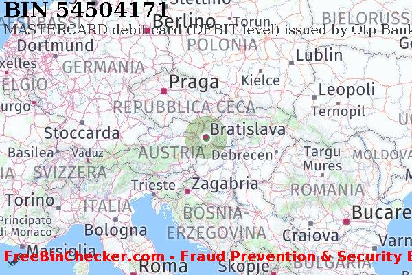 54504171 MASTERCARD debit Slovakia (Slovak Republic) SK Lista BIN