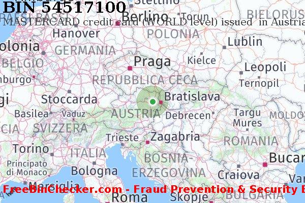 54517100 MASTERCARD credit Austria AT Lista BIN