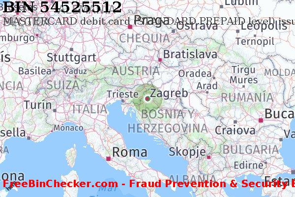 54525512 MASTERCARD debit Croatia HR Lista de BIN