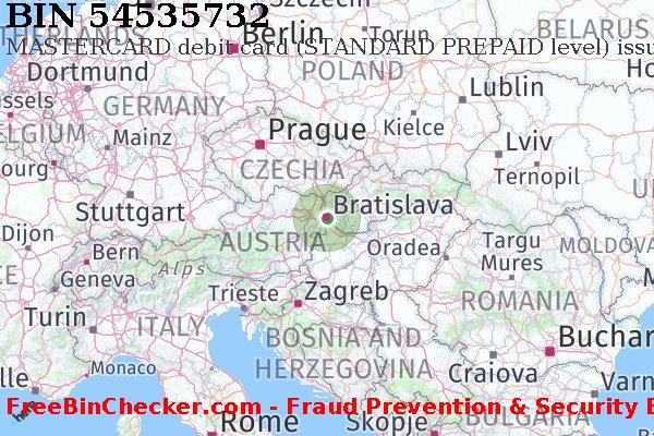 54535732 MASTERCARD debit Slovakia (Slovak Republic) SK BIN List
