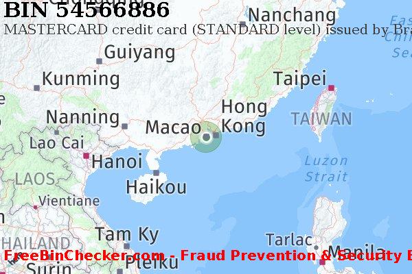 54566886 MASTERCARD credit Macau MO BIN List