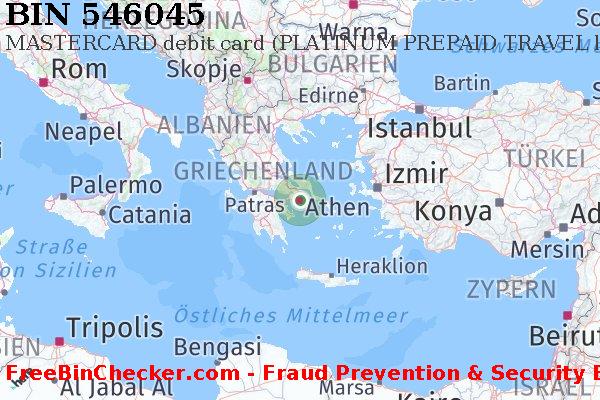 546045 MASTERCARD debit Greece GR BIN-Liste