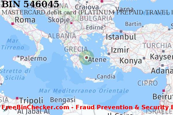 546045 MASTERCARD debit Greece GR Lista BIN