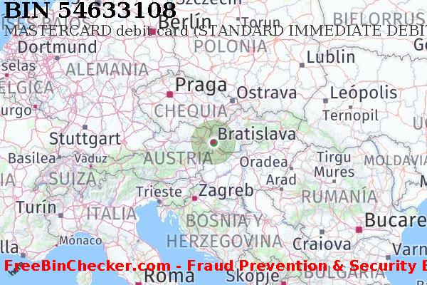 54633108 MASTERCARD debit Slovakia (Slovak Republic) SK Lista de BIN