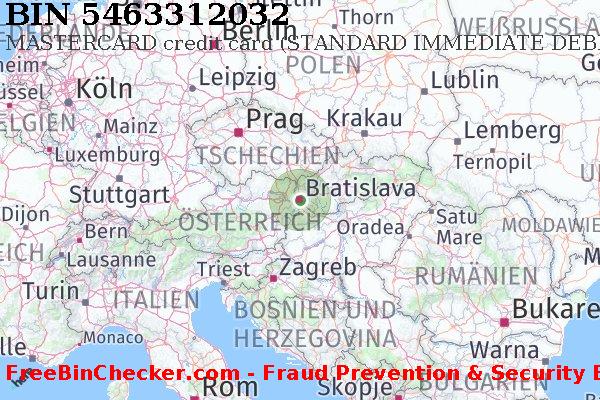 5463312032 MASTERCARD credit Slovakia (Slovak Republic) SK BIN-Liste