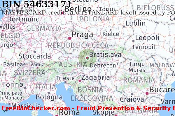 54633171 MASTERCARD credit Slovakia (Slovak Republic) SK Lista BIN