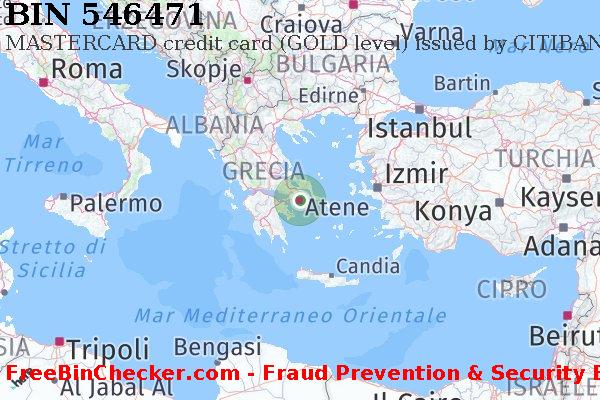546471 MASTERCARD credit Greece GR Lista BIN
