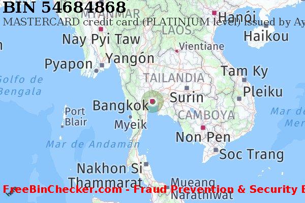 54684868 MASTERCARD credit Thailand TH Lista de BIN