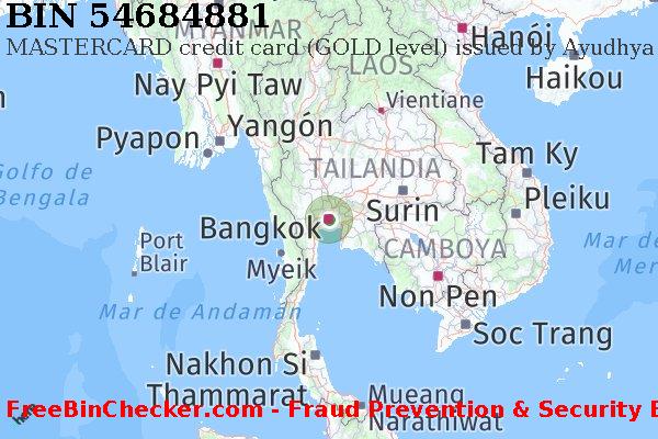 54684881 MASTERCARD credit Thailand TH Lista de BIN