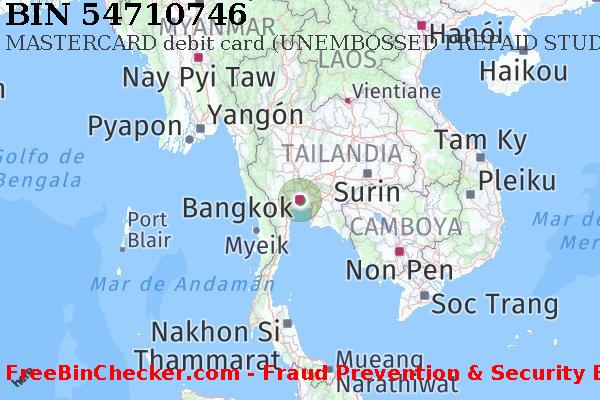 54710746 MASTERCARD debit Thailand TH Lista de BIN