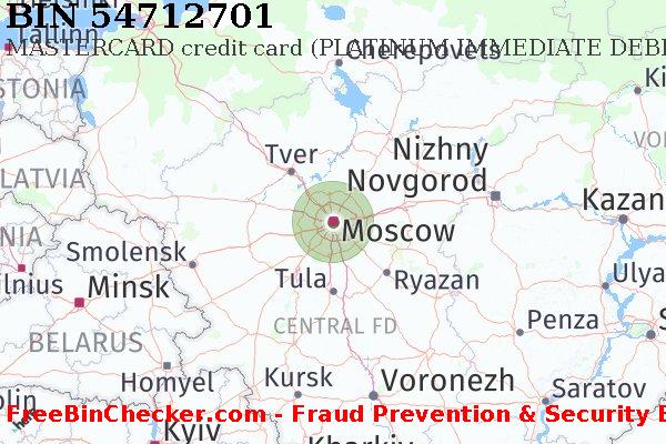 54712701 MASTERCARD credit Russian Federation RU BIN List