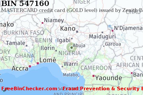 547160 MASTERCARD credit Nigeria NG BIN List