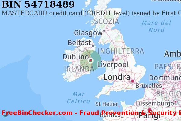 54718489 MASTERCARD credit Ireland IE Lista BIN