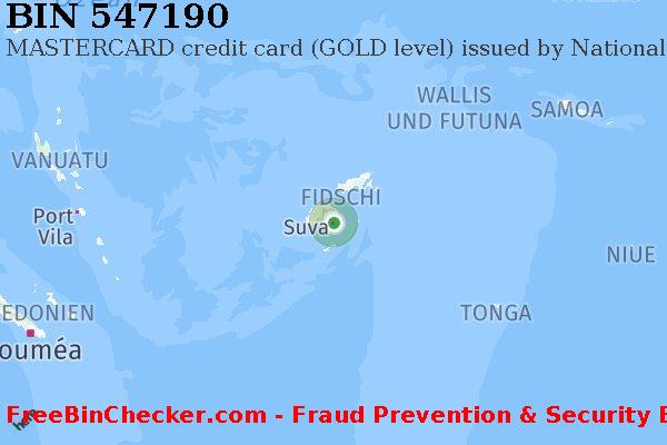 547190 MASTERCARD credit Fiji FJ BIN-Liste