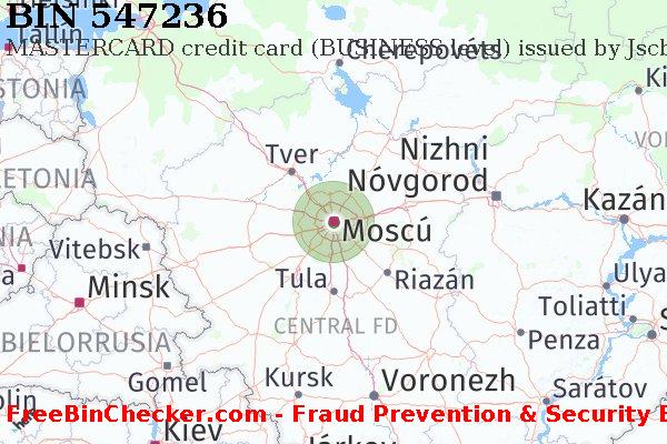 547236 MASTERCARD credit Russian Federation RU Lista de BIN