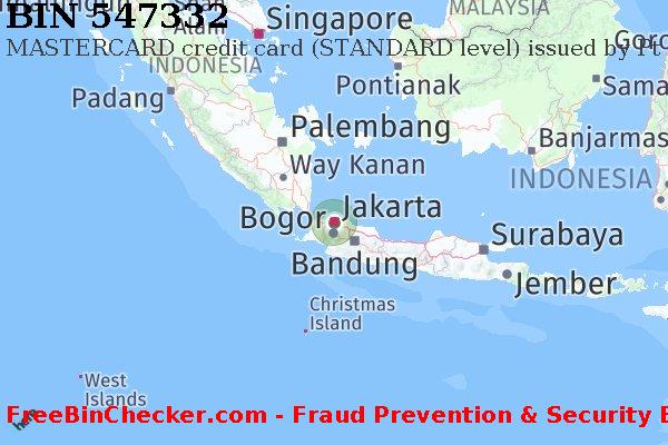 547332 MASTERCARD credit Indonesia ID BIN 목록