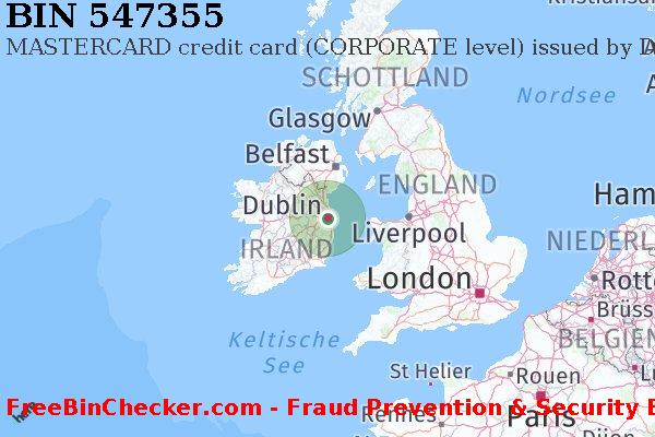 547355 MASTERCARD credit Ireland IE BIN-Liste