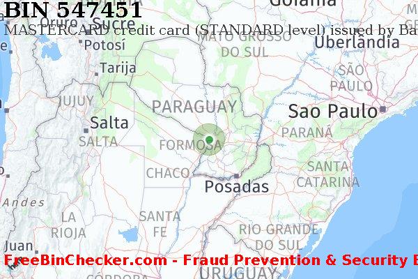 547451 MASTERCARD credit Paraguay PY BIN List