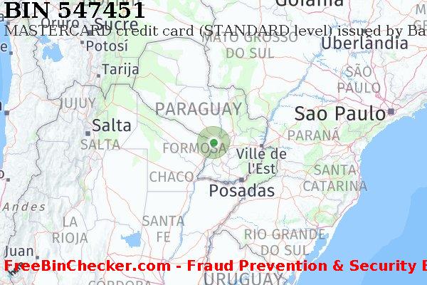 547451 MASTERCARD credit Paraguay PY BIN Liste 