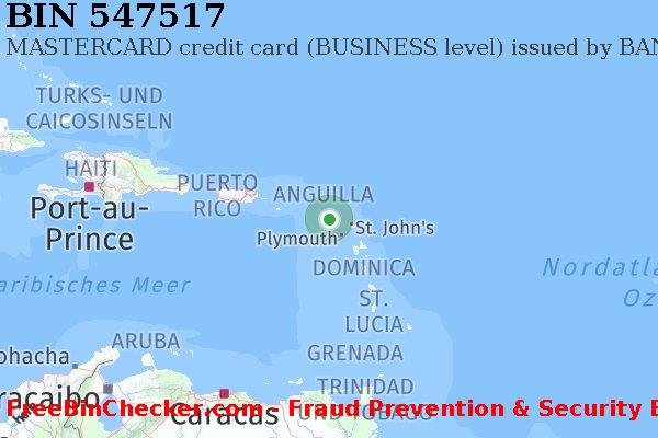 547517 MASTERCARD credit Saint Kitts and Nevis KN BIN-Liste