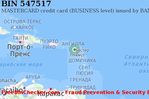 547517 MASTERCARD credit Saint Kitts and Nevis KN Список БИН