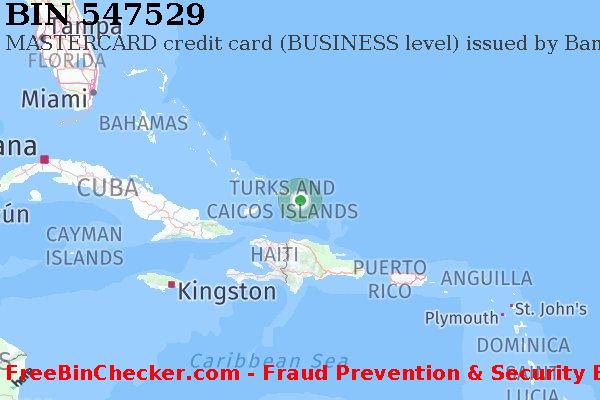 547529 MASTERCARD credit Turks and Caicos Islands TC BIN List
