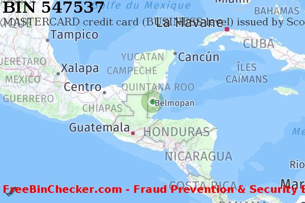 547537 MASTERCARD credit Belize BZ BIN Liste 