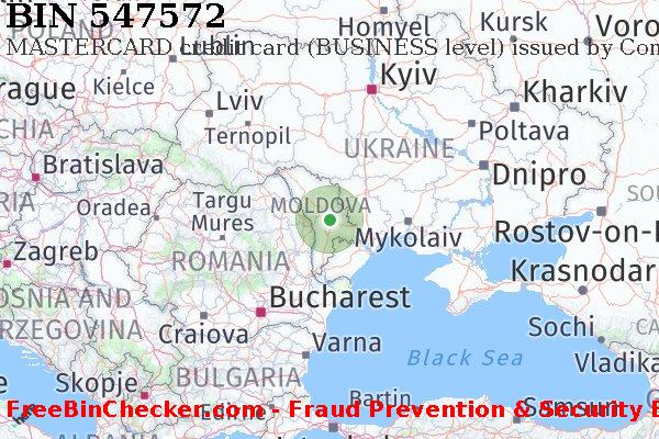 547572 MASTERCARD credit Moldova MD BIN List