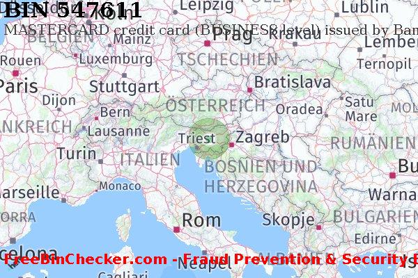 547611 MASTERCARD credit Slovenia SI BIN-Liste