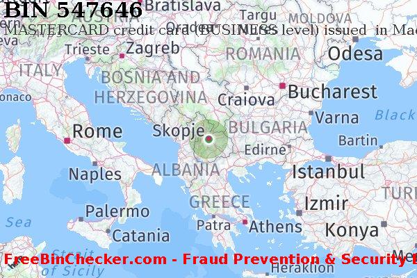 547646 MASTERCARD credit Macedonia MK BIN Danh sách