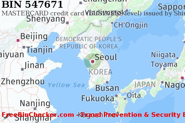 547671 MASTERCARD credit South Korea KR BIN List