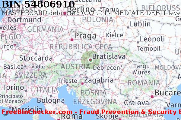 54806910 MASTERCARD debit Slovakia (Slovak Republic) SK Lista BIN