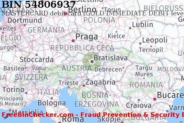 54806937 MASTERCARD debit Slovakia (Slovak Republic) SK Lista BIN