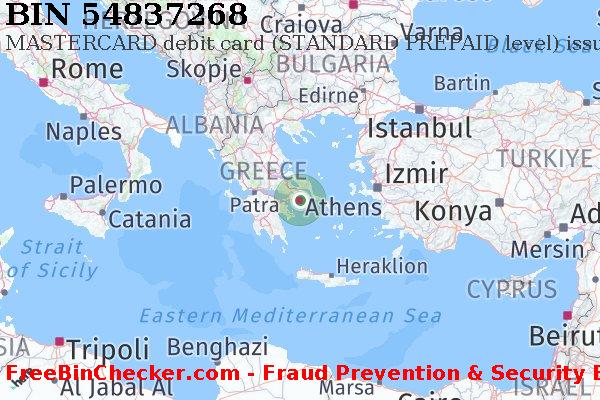 54837268 MASTERCARD debit Greece GR BIN List