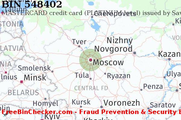 548402 MASTERCARD credit Russian Federation RU BIN List