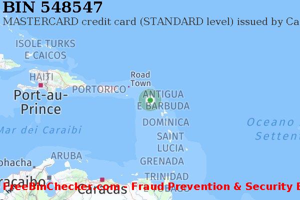548547 MASTERCARD credit Saint Kitts and Nevis KN Lista BIN