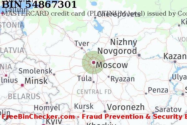 54867301 MASTERCARD credit Russian Federation RU BIN List