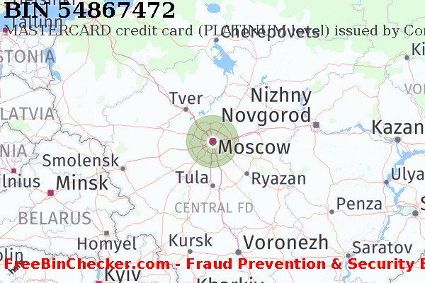 54867472 MASTERCARD credit Russian Federation RU BIN List