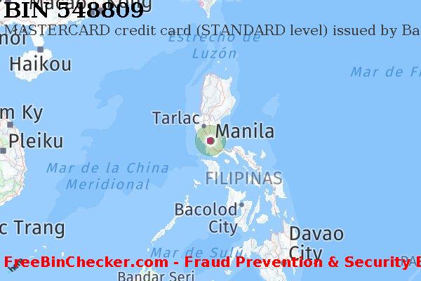 548809 MASTERCARD credit Philippines PH Lista de BIN