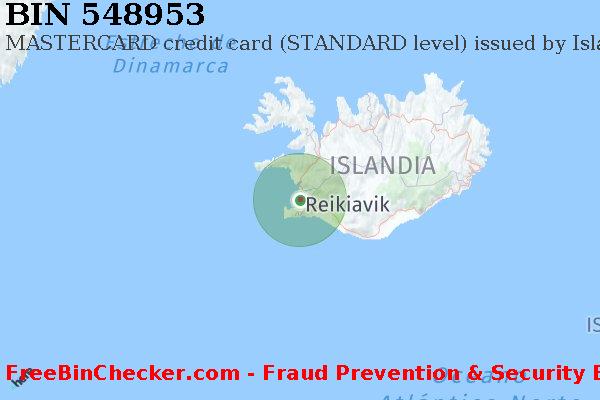 548953 MASTERCARD credit Iceland IS Lista de BIN