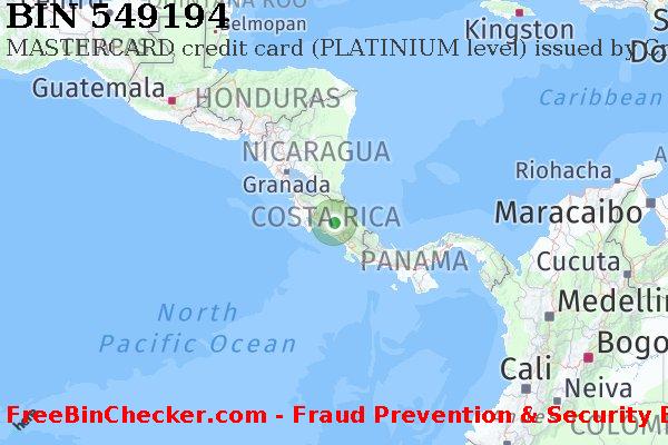 549194 MASTERCARD credit Costa Rica CR BIN List